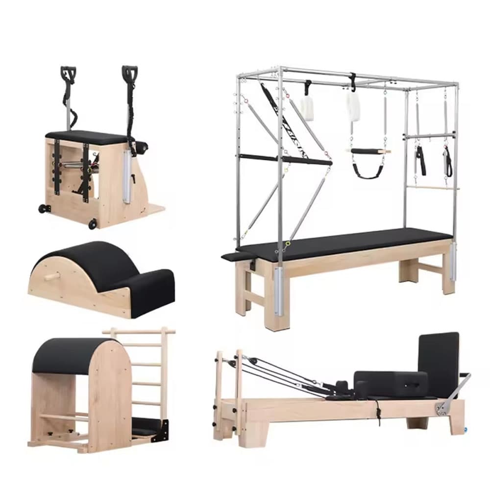 5 Pieces Oak Wood Pilates Machines
